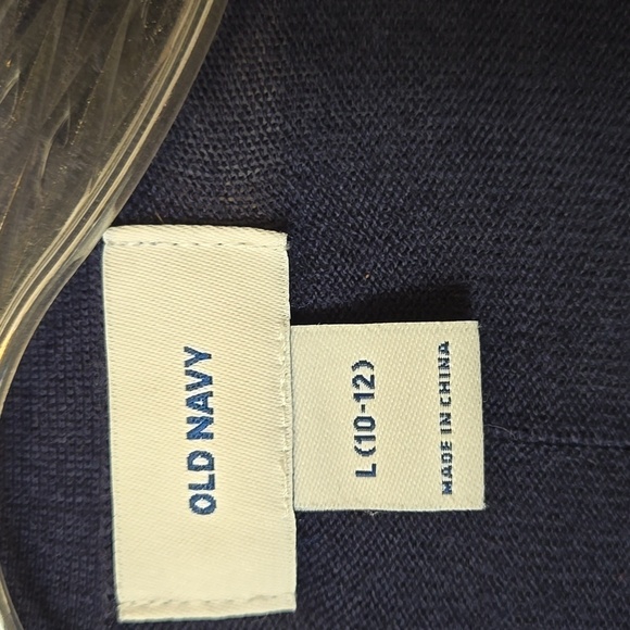 Old Navy Kids 10/12 LG,  Navy, Blue, Cardigan, Sweater, Cover-Up, Lightweight - Picture 3 of 7